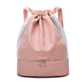 Waterproof Beach Drawstring Shoes Compartment Bag Dry Wet Separation Swimming Fitness Backpack Women Yoga Duffle Gym Bag