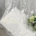 Hot Sale 100% Polyester Blackout Art Embroidery Sheer Window Curtain Fabric