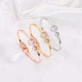 Wholesale Stainless Steel Rhinestone Charm Bracelet Jewelry Fashion Gold Plated Tree of Life Bangle for Women