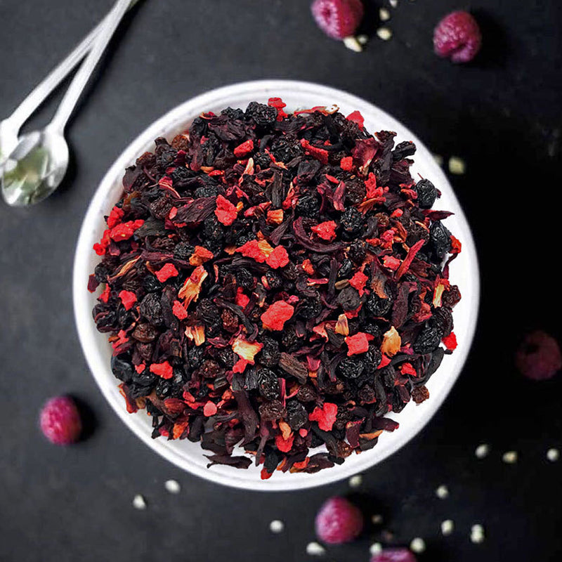 High Quality Black Currant Fruit Tea Dried Flower Mixed Fruit Flavor Sweet Tea Blended Fruity Tea Loose Package