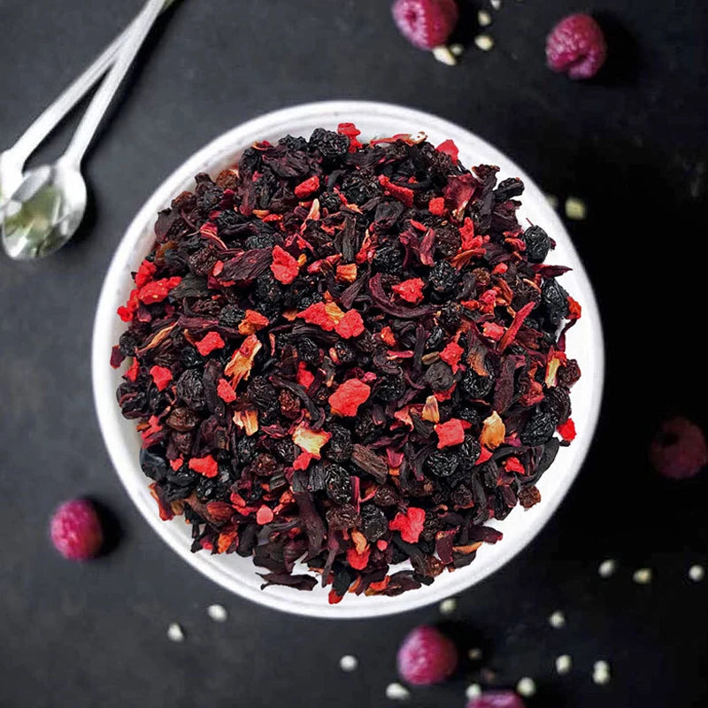High Quality Black Currant Fruit Tea Dried Flower Mixed Fruit Flavor Sweet Tea Blended Fruity Tea Loose Package