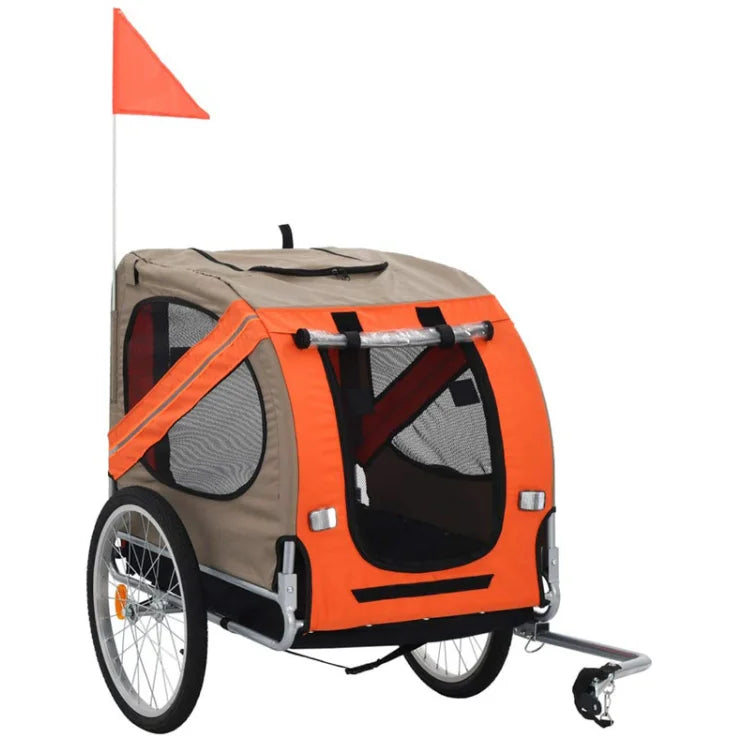 Foldable Pet Bike Trailer Sustainable Frame for Small & Medium Sized Dogs Dog Bicycle Carrier with Comfortable Ride Features