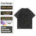 YUCHEN High Quality 100% Cotton Oversized T-Shirt Custom Logo Vintage Unisex Blank T-shirt Print Heavy Washed Solid Casual Tee