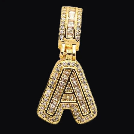 Custom Pass Diamond Tester Iced Out Vvs Moissanite Hip Hop Letter Pendant Jewelry Diamond Letter Pendant Custom Name Necklace