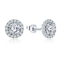 Customised Personalisation Colourful Cubic Zirconia Earrings Rhodium Plated 925 Sterling Silver Stud Earrings Jewelry