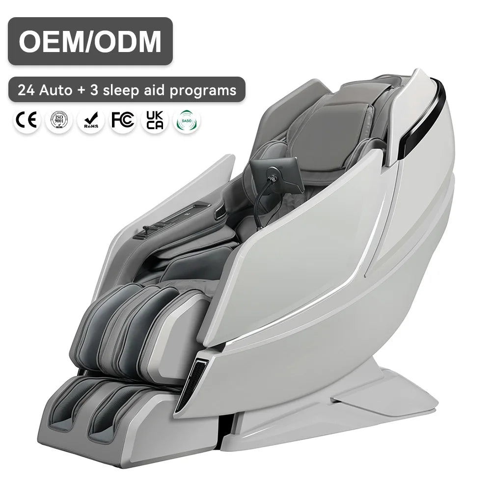 Luxury Electric 4D Zero Gravity Full Body Shiatsu Recliner Massage Chair OEM Massager PU Leather CE Rohs