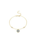 Fashion Jewelry 925 Sterling Silver Eye Bracelets Devil Eye Diamond Blue Eye Round Zircon Gold Plated Bracelets for Women