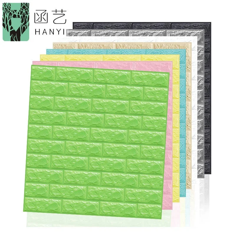 Factory Supply Self Adhesive Wall Stickers Home Decor PE Foam Brick Wall Paper Soundproof DIY 3d Stone Wallpaper