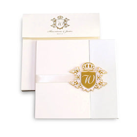Customized Design Hard Cover Jacket Gold Mirror Acrylic Invitation Cards with Gold Mirror Acrylic logo and Entry Cards