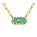 JINYOU 1001 Trendy North Star Stone Pendant Necklace Chain for Women Stainless Steel Jewelry Collar Necklace 2025