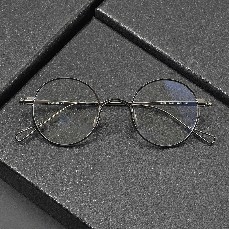 U-152 Round Titanium Glasses Wholesale Hot Sale New Arrival Fashion Luxury Glasses Men Eyeglasses Optical Frame
