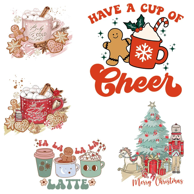 DTF Transfers Christmas Custom Heat Transfer Designs for t Shirts Offset Plastisol  Iron on logo