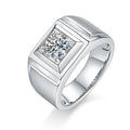 ODM OEM Luxury S925 Silver Gold Plated 1 Carat/2 Carat /3 Carat Men's Moissanite Rings