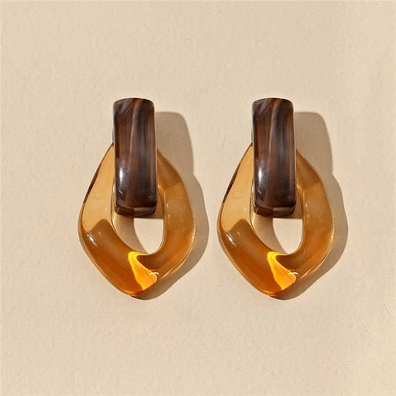 2023 Hot New Transparent Drop Earrings Multi Colors Resin Earrings High Quality Earrings Jewelry for Women