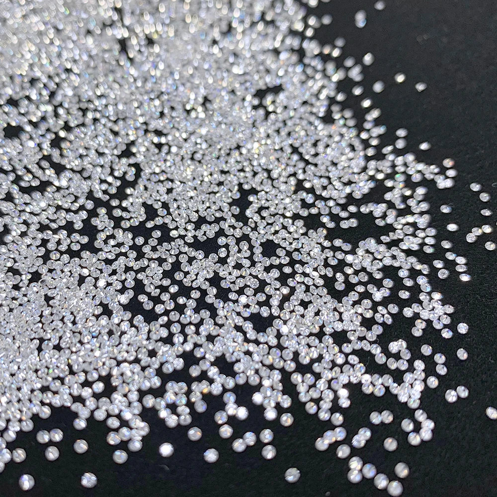 Luster Jewelry Wholesale 0.8-2.9mm Round D Color Super White Jewellery Setting Melee Moissanite