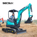 SECSUN Garden Farm New Product Manufacturer Mini New Excavator 2 Ton 2.5t 3tonne Excavator with zero Tail Imported Engine