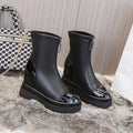 New Hot Sale Women's Inner Height Increasing Shoes Thick Bottom Leather All-match Classic Fashion Trend Casual Boots