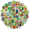 50Pcs Cute Cartoon Cactus Plant Graffiti Sticker for Girl Children Notebook Paper Decals Diy Phone Decorative Stickers