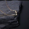 Hot Sale Minimalist Jewelry 925 Sterling Silver V Shape Chain Necklace Pendant