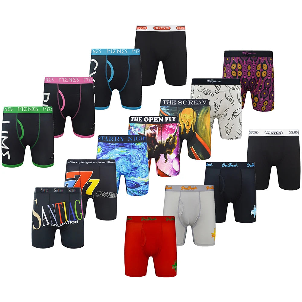 Design Your Own Brand Logo Underwear Men Spandex/Polyester Boxers for Men Printed Casual Men's Boxer Briefs