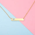 Wholesale Fashion Stainless Steel Pendant Creative Personalized Hollowed Out Love Long Strip Pendant Necklace