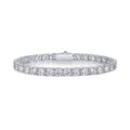 Women's 925 Silver Tennis Bracelet with Round Brilliant Cut Moissanite Fashion Charm Bracelets with Diamond As Main Stone