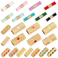 Happy Lucky Heart Beads Cylinder Tube Metal Brass Based  Spacor Beads  Bead Knotting Supplies  Men's Bead K58 S39