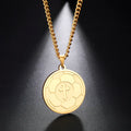 Personalized Unisex Soccer Pendant Necklace Custom Gold Cross Football Soccer Necklace Stainless Steel Sports Necklace
