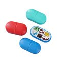 Most Popular Pocket Capsule Type Child Proof Pill Box 6 Cases Pill Box with Bag/ Medicine Pink Pill Box