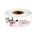 KY-202205758 Wholesale Thank You Vinyl Shiny Sticker Pegatinas Custom Private Label Stickers With Logo