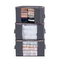 Large Capacity Clothes Storage Bag Organizer with Reinforced Handle Thick Fabric for Comforters Blankets Foldable with Zipper