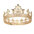 King Crown Men's Alloy Crown Party Birthday Hat Ball Party Hat Hair Tiara