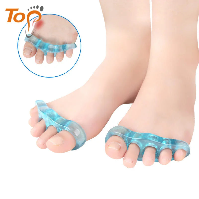 Straightener Hallux Valgus Bunion Corrector Protector Silicone Gel Five Hole Toe Separator