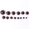 Factory Sale Round 10mm-30mm DIY Crafts Accessories Coffee Brown Plastic Safety Eyes for Soft Toy Animal Doll