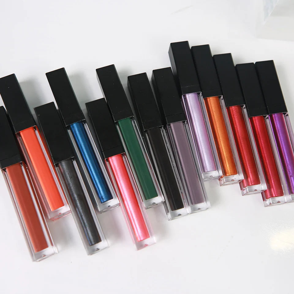 Korean Private Label Wholesale Custom Luxury Mineral Waterproof High Pigment Long Lasting Glitter Matte Liquid Lipstick