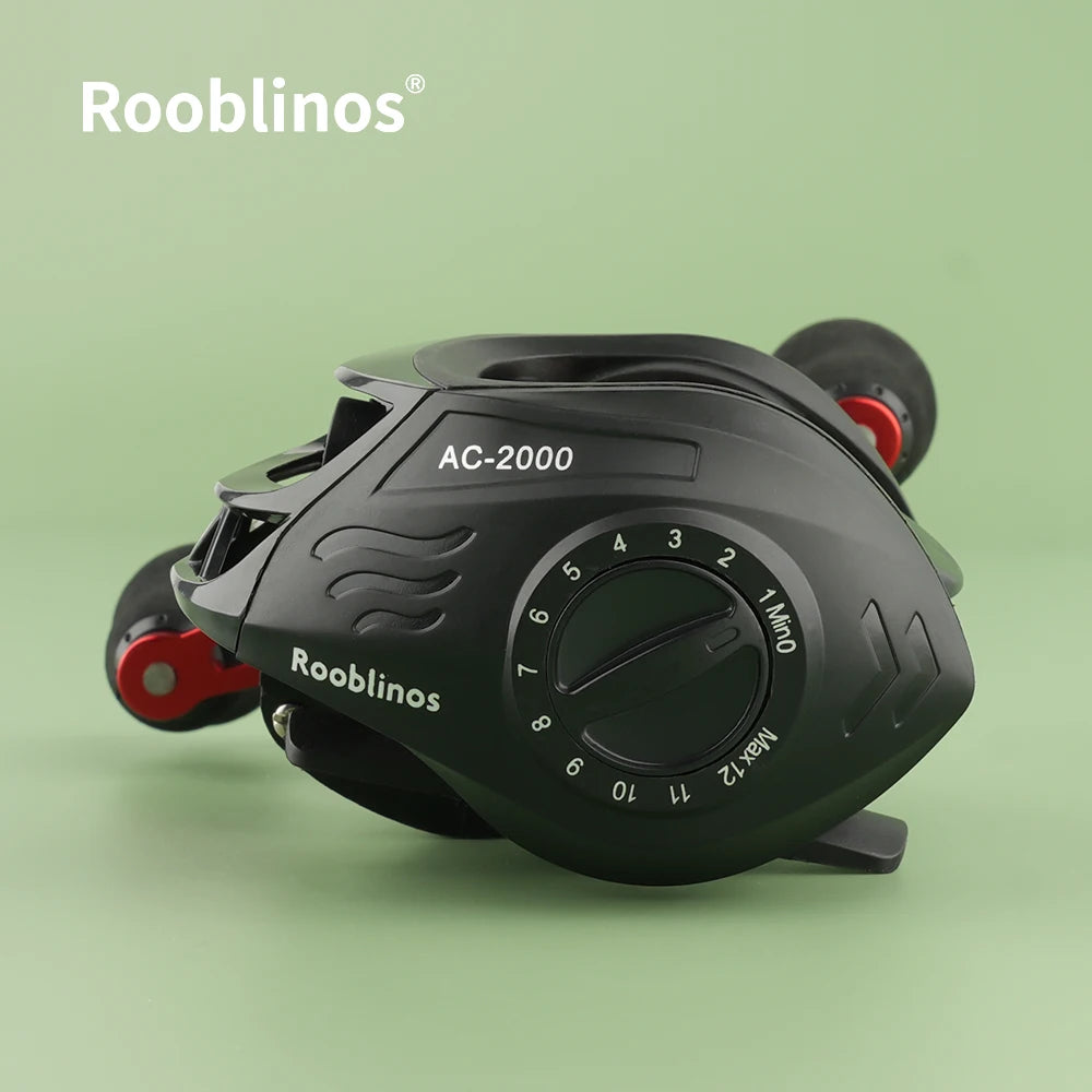 [Germany Stock] Rooblinos AC Baitcasting Reel Left Hand Plastic 7.2:1 Gear Ratio