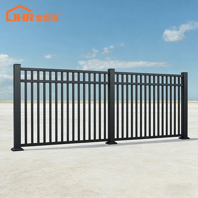 Prevent Corrosion Non Climb Alu Fence Boundary Fencing Ventilated Black Aluminum Fence