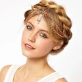 MIO Vintage Forehead Chain Jewelry for Women Lady Alloy Rhinestones Fashion Jewelry Retro European Style Head Band