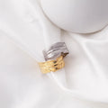 Wholesale 2021 Luxury Stainless Steel 18k Gold Plated Cluster Rings Adjustable Ring for Women Women Jewelry