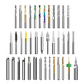 HUHAO 3.175mm Colorful  Coated Single Edge Aluminum Milling Cutter Profile Composite Cutting Engraving Machine Bit