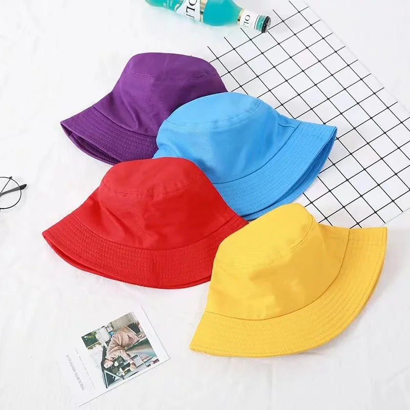 Custom Logo Silk Screen Printed 100% Cotton Adult Unisex Fashion Bucket Cap with Front Panel Design