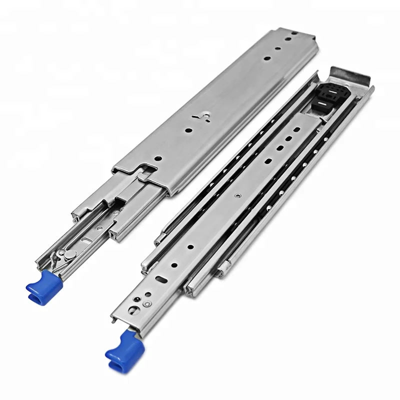 7613 76mm Cold Rolled Steel Kitchen Apartment Pantry Cabinet White Drawer Runner Guides Heavy Duty Full Extension Lifting