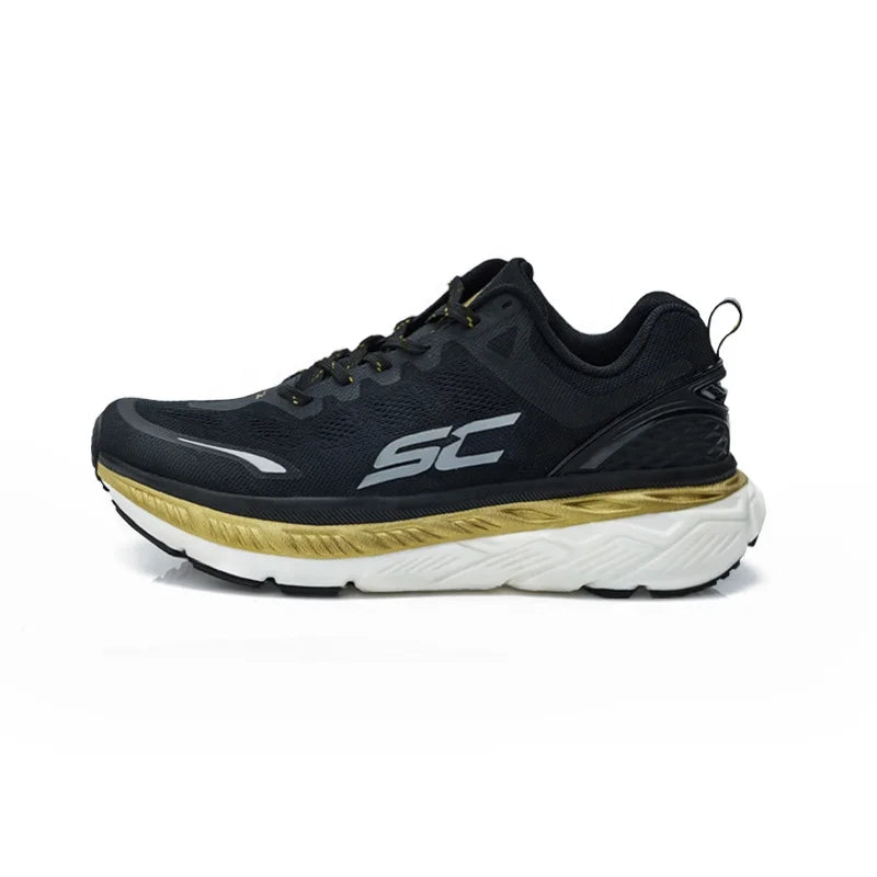 High Black Cushioning Training Running Shoes Mesh Upper Rubber Outsole EVA Midsole Spring Summer Autumn Unisex Marathon