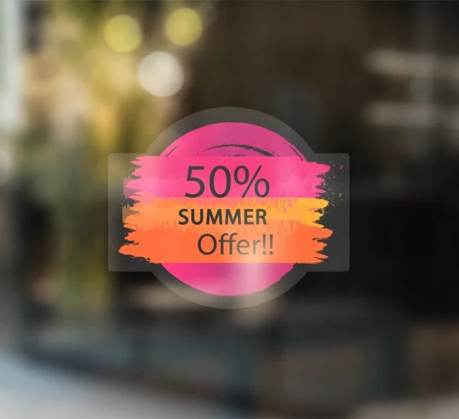 Custom Static Sticker Cling on Window Waterproof Film Static Cling