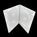 Standard Clear Storage Box with 3 Disc Capacity Transparent DVD/CD Case Movie Box 14mm Holder Cover for Paper & Media
