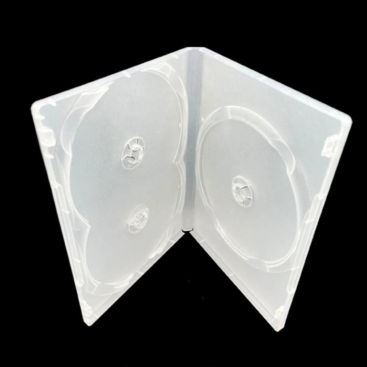 Standard Clear Storage Box with 3 Disc Capacity Transparent DVD/CD Case Movie Box 14mm Holder Cover for Paper & Media