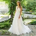 Suspender Deep V-neck Wedding Dress 2023 New Fantasy Temperament Slimming Lace Beach Sha Bridal Dress