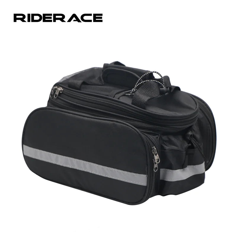 RIDERACE Pannier Bag Large Capacity Durable Road Bike Rear Back Package With Reflective Strips Waterproof Outdoor Cycling Bags