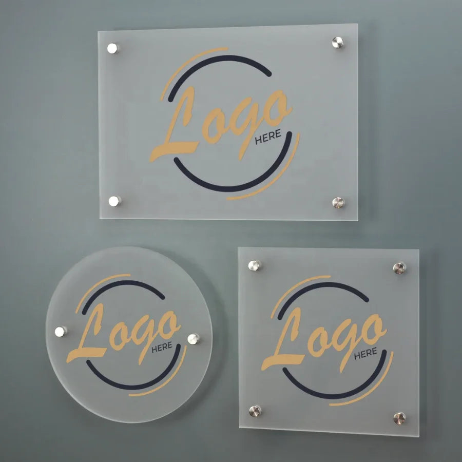Custom Printed Acrylic Office Door Sign Plaque Personalized Business Logo Sign Display for Wall Hanging