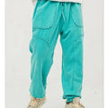 Custom Men's Six Pocket Casual Distressed Cargo Sweat Pants 100% Cotton High Anti-Wrinkle Waterproof Bleached Pattern Winter